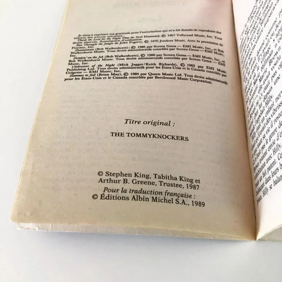 Vintage  90s Stephen King Les Tommyknockers Volume 2 French Paperback Book - Picture 11 of 16